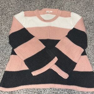 Gap pink/gray/white sweater